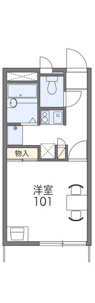 レオパレス不動前 代表的な間取のため実際の間取とは異なる場合があります