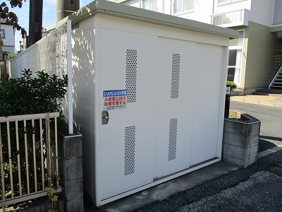レオパレス不動前 入居者様専用ゴミ庫です。