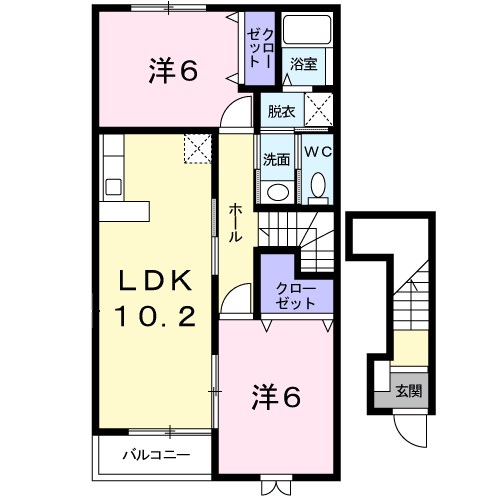 　ウィスタリア　Ｄ棟　 こちらの物件はMODE不動産なら割引対象の１部屋です。