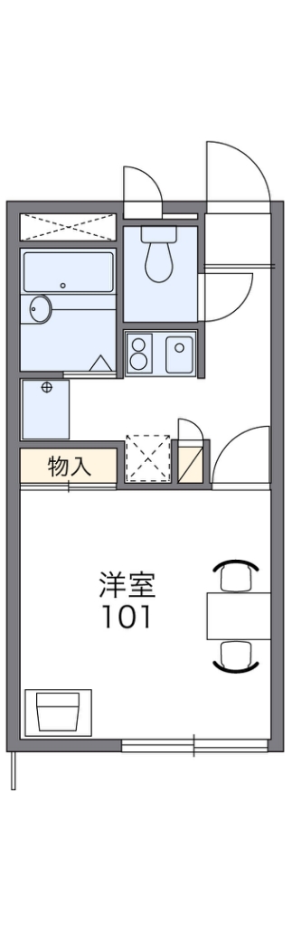 レオパレスきくち 代表的な間取のため実際の間取とは異なる場合があります