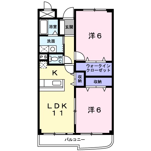 クラージュ　ドゥー 間取り
