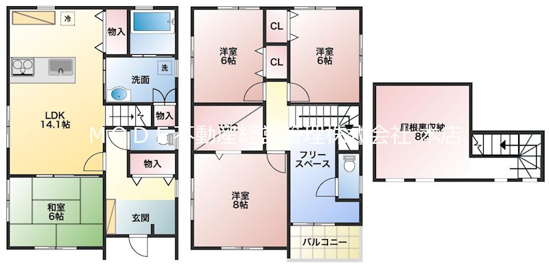 【新築戸建】PP　鹿沼市千渡 間取図・土地図