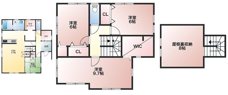【新築未入居】PP宇都宮市宝木本町 間取図・土地図