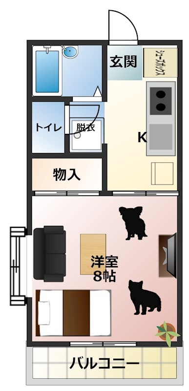 　サカモトハイツ　C棟 こちらの物件はMODE不動産なら割引対象の１部屋です。