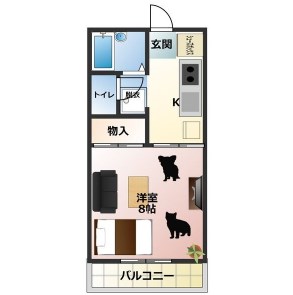 　サカモトハイツ　C棟 こちらの物件はMODE不動産なら割引対象の１部屋です。