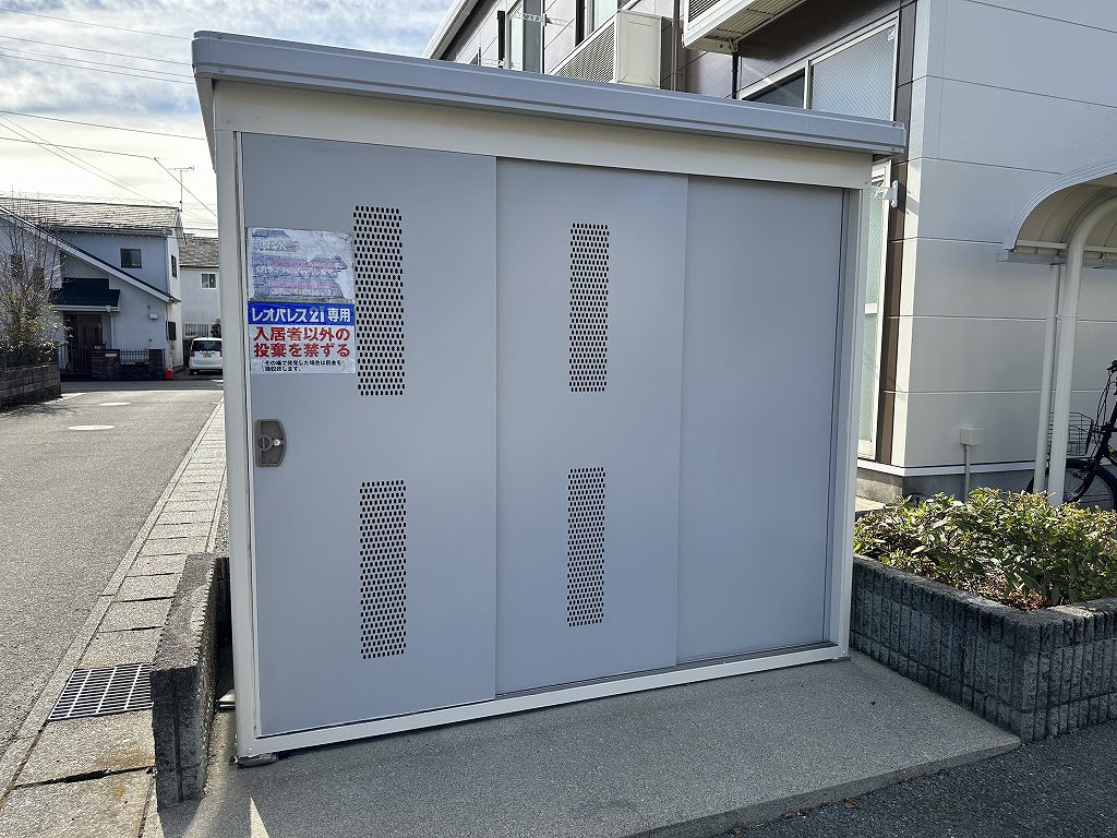 レオパレスニュー宝木ガーデン 入居者様専用ゴミ庫となります