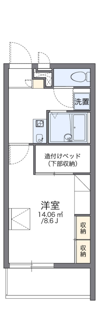 レオパレスパークハウス宮の内 間取り