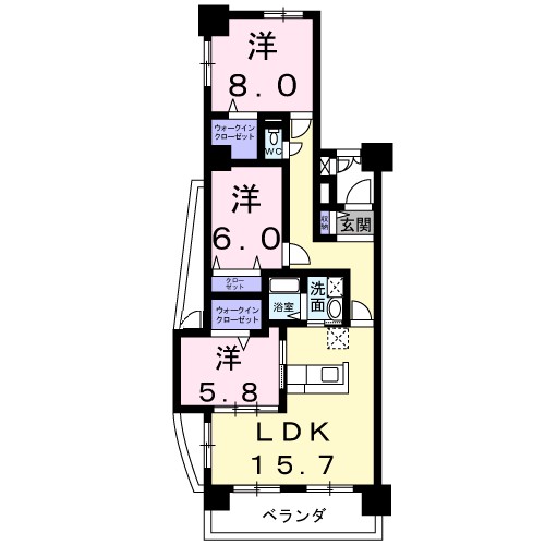カーサ　ソレアード 間取り