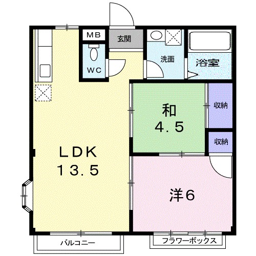 エルディム渡辺Ａ 間取り