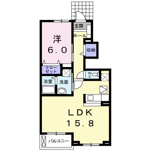 アイリー　ジャミン　Ａ 間取り