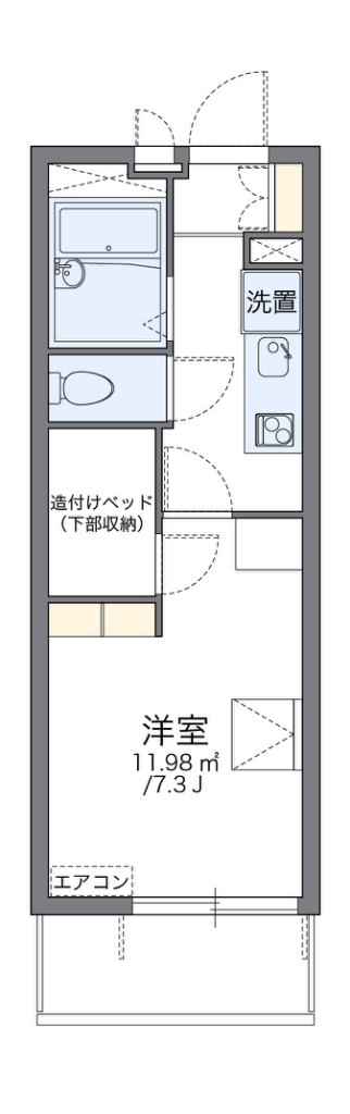 レオパレスタナヒガーデン 代表的な間取のため実際の間取とは異なる場合があります