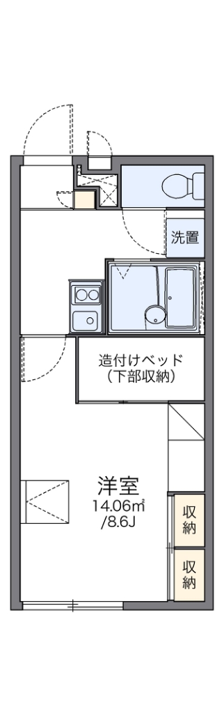 レオパレスポワールみゆきⅠ 間取り