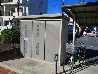 レオパレスポワールみゆきⅠ 入居者様専用ゴミ庫です。
