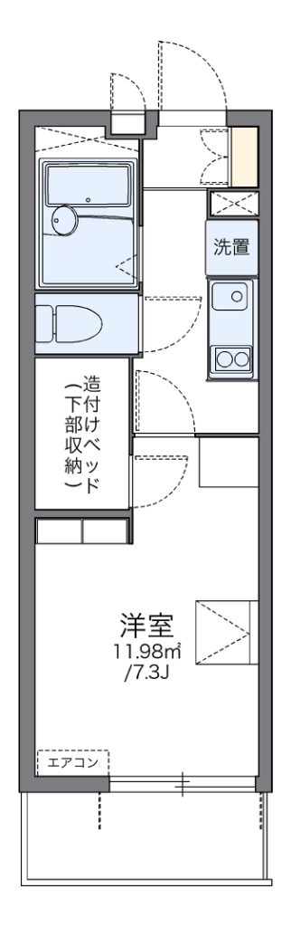 レオパレス中今泉 代表的な間取のため実際の間取とは異なる場合があります