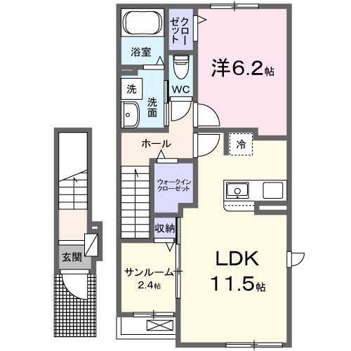 エアリー　ブリーズＢ 間取り