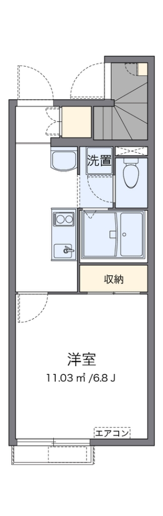 レオパレスメゾンリッツ 代表的な間取のため実際の間取とは異なる場合があります