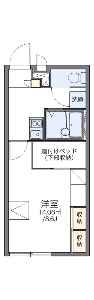 レオパレスフォンテーヌＡ 間取り