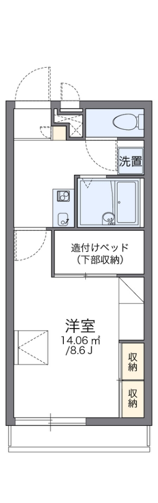 レオパレスグランジュール鹿沼Ⅱ 間取り