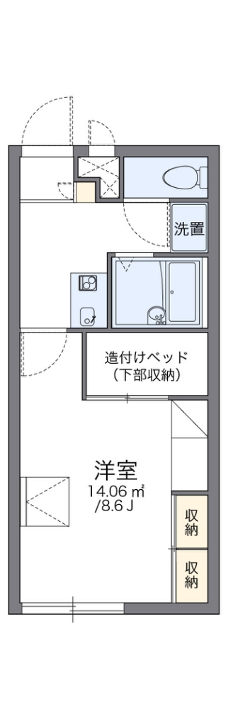 レオパレスセルリアン箱森 間取り