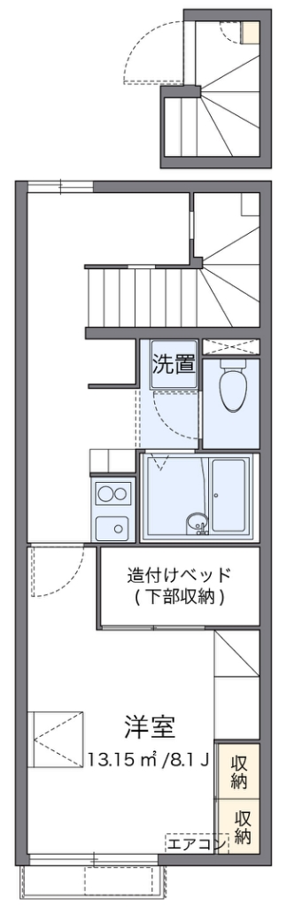 レオパレスメゾンリッツ 代表的な間取のため実際の間取とは異なる場合があります