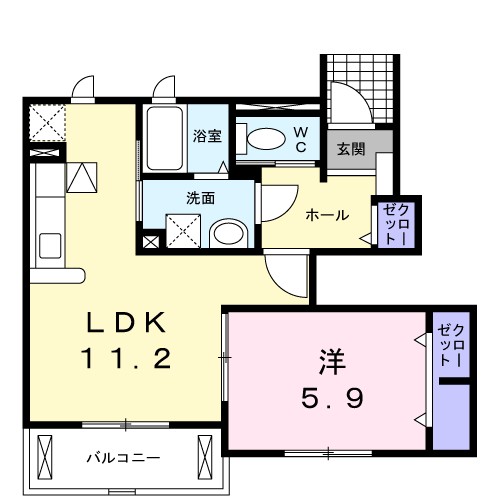 シャトーハイツ　Ｄ 間取り