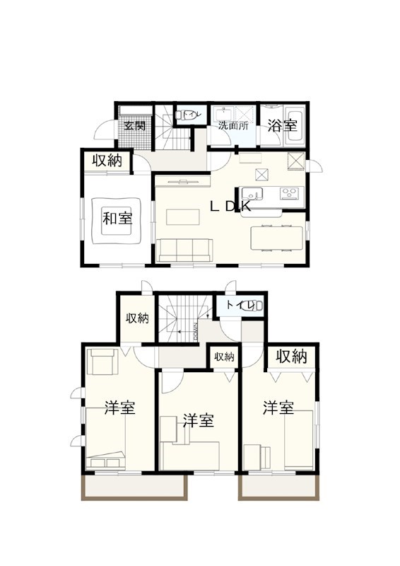 【中古住宅】HS壬生町安塚中古住宅 間取図・土地図