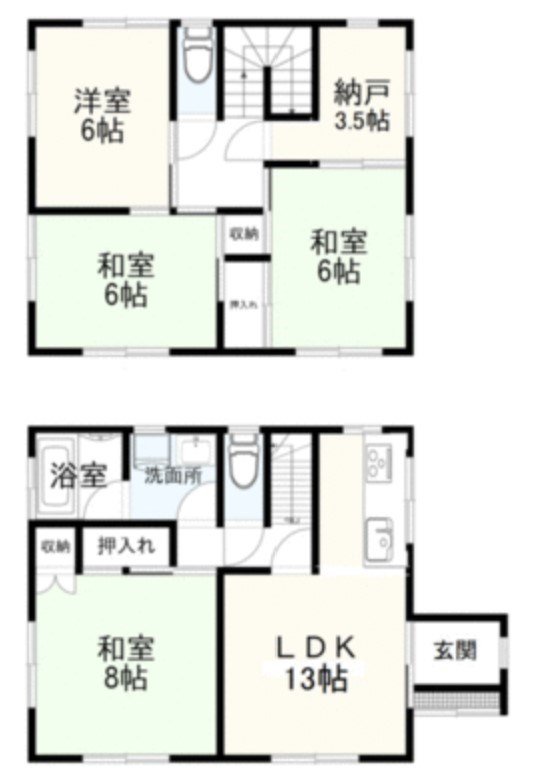 【中古住宅】さくら市フィオーレ喜連川2丁目 間取図・土地図