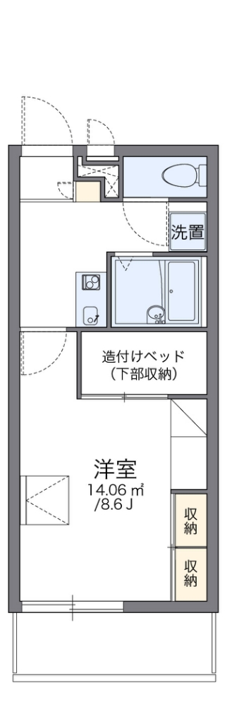 レオパレスパークハウス宮の内 間取り