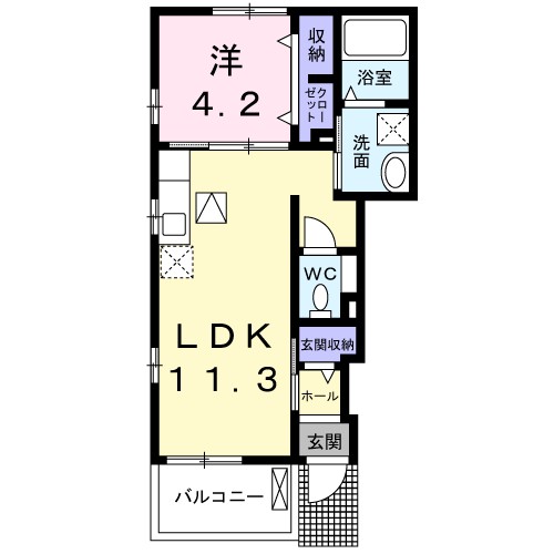 トゥインクル富田Ｂ 間取り