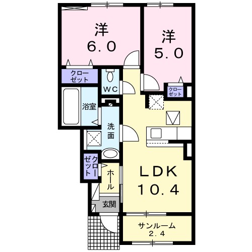ロイヤルハイツＡ棟 間取り
