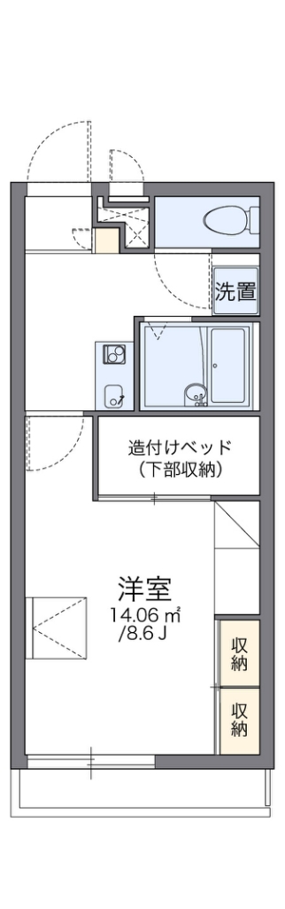 レオパレスグランジュール鹿沼Ⅱ 間取り