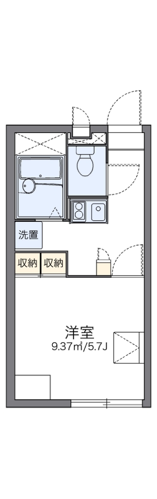 レオパレスアヴニール 代表的な間取のため実際の間取とは異なる場合があります