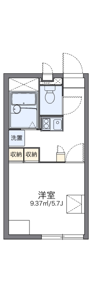 レオパレスアヴニール 代表的な間取のため実際の間取とは異なる場合があります