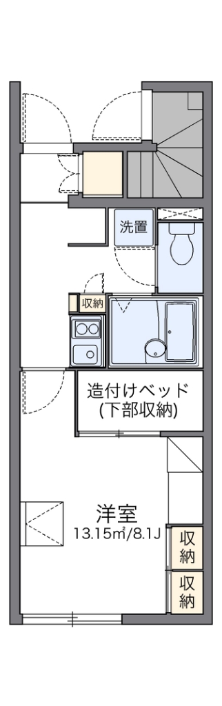 レオパレスバレーナ紅葉 代表的な間取のため実際の間取とは異なる場合があります