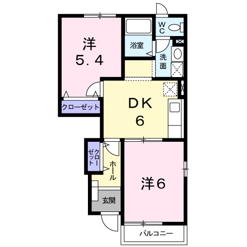 ベルハイツ・むつみ　Ａ 間取り