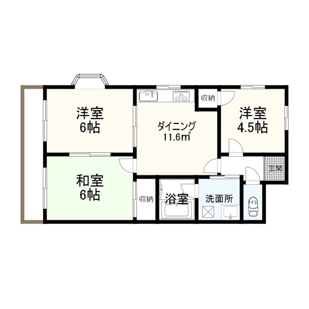 【収益物件】ウィンベルコーポ 間取図・土地図