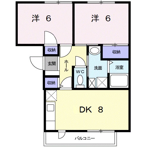 クリアヴィレッジＥ 間取り