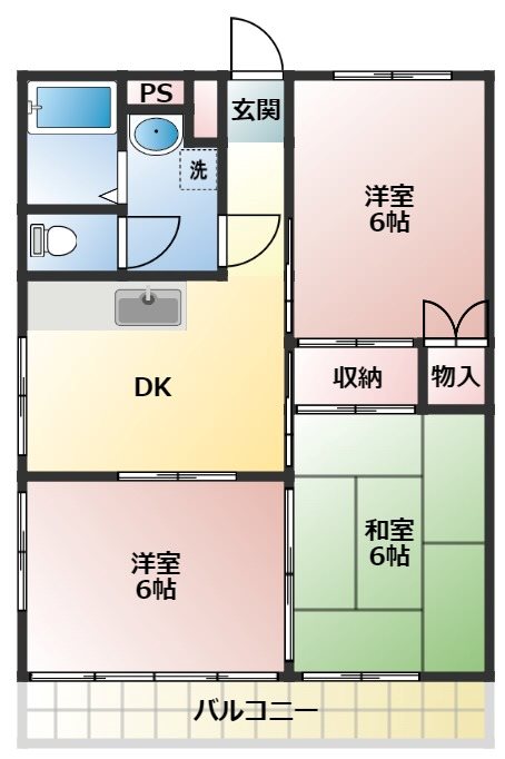 　スリーベルハイツ　B棟　 こちらの物件はMODE不動産なら割引対象の１部屋です。