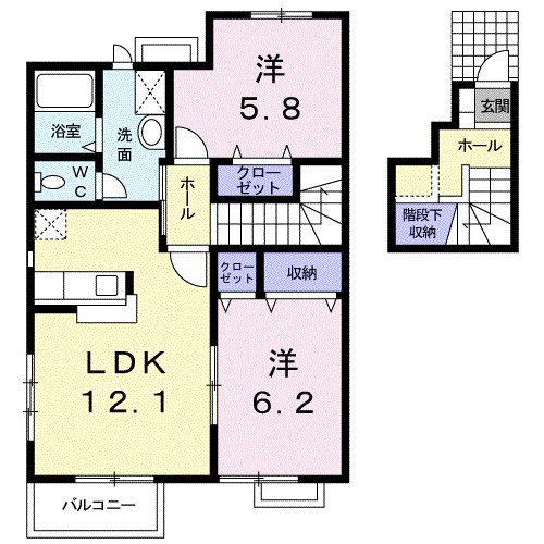 プロムナード　六番館 間取り