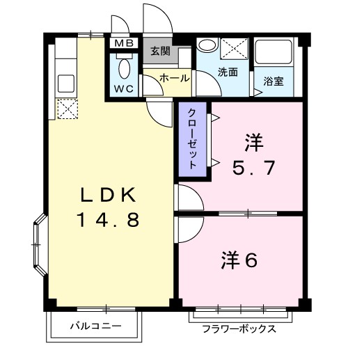 クリアヴィレッジＡ 間取り