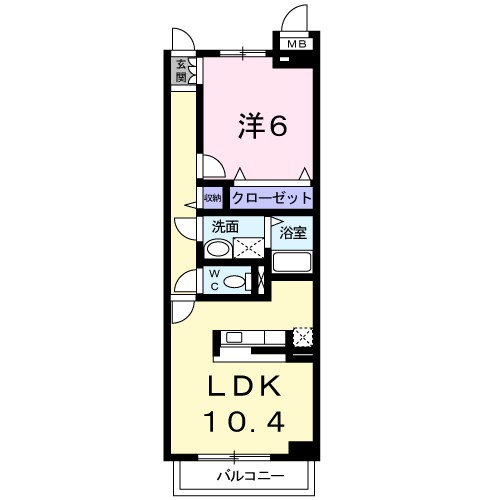 山王ハウス　Ｅ 間取り